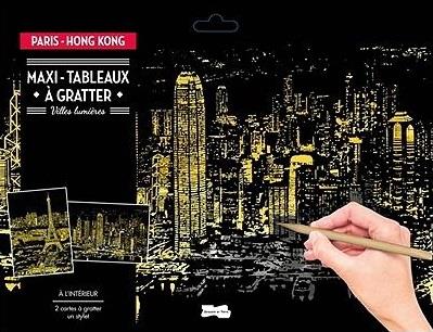 MAXI-TABLEAUX A GRATTER PARIS-HONG KONG