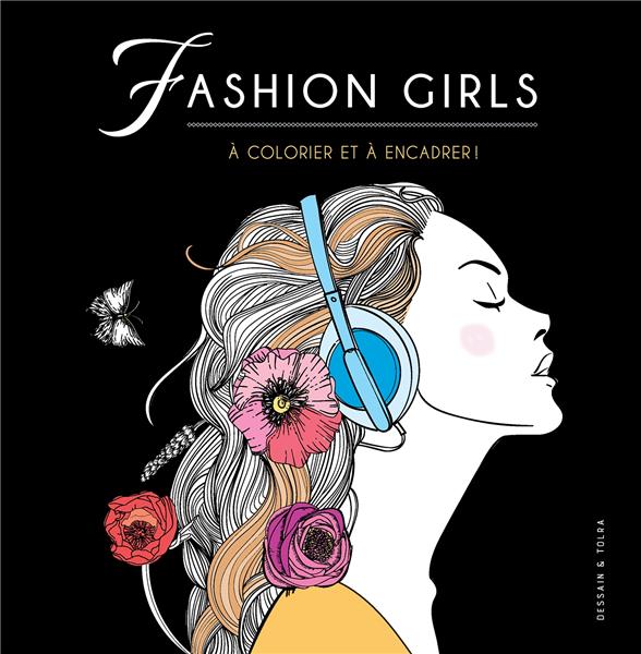 Black coloriage fashion girls