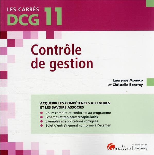 DCG 11 - CONTROLE DE GESTION - COURS ET APPLICATIONS CORRIGEES