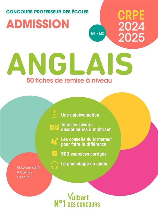 ANGLAIS - CRPE 2024-2025 - 50 FICHES DE REMISE A NIVEAU - CONCOURS PROFESSEUR DES ECOLES - ADMISSION