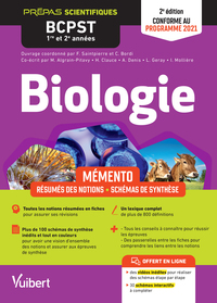 MEMENTO DE BIOLOGIE BCPST 1RE ET 2E ANNEES - NOTIONS-CLES - SCHEMAS DE SYNTHESE - LEXIQUE - CONFORME