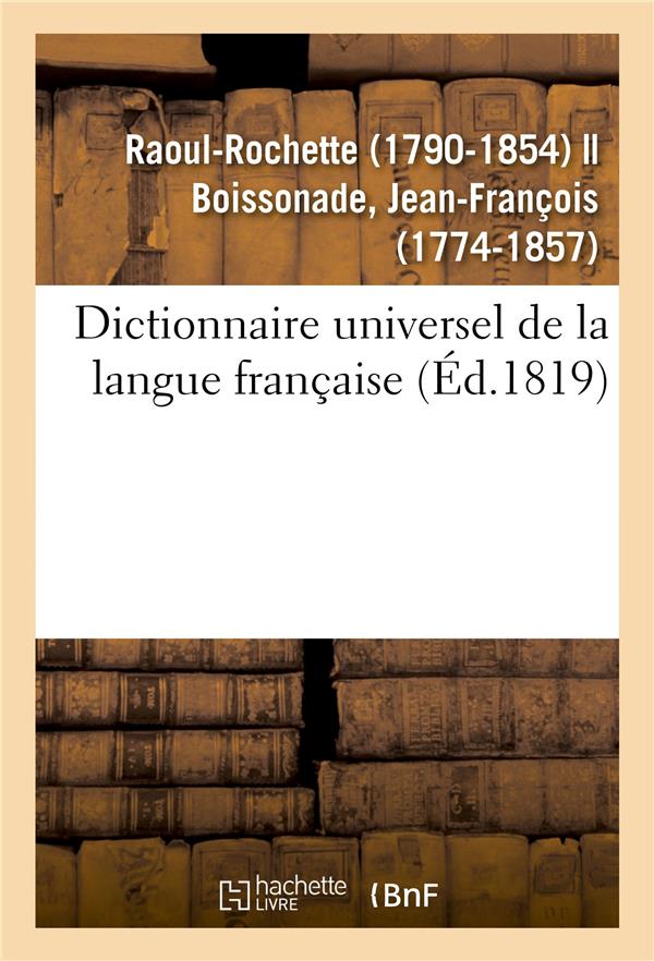 DICTIONNAIRE UNIVERSEL DE LA LANGUE FRANCAISE