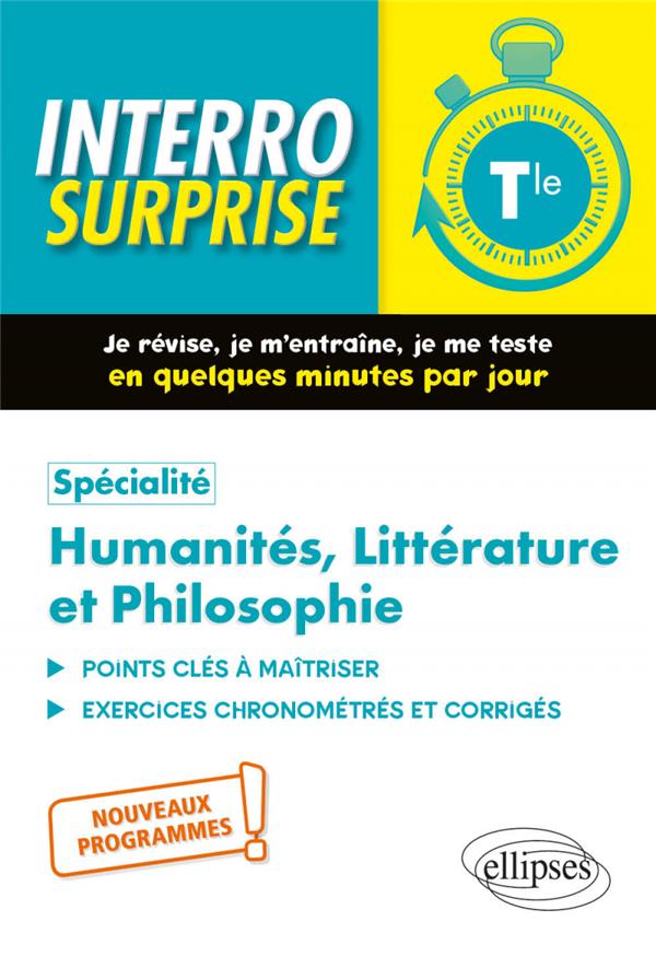SPECIALITE HUMANITES, LITTERATURE ET PHILOSOPHIE - TERMINALE - NOUVEAUX PROGRAMMES
