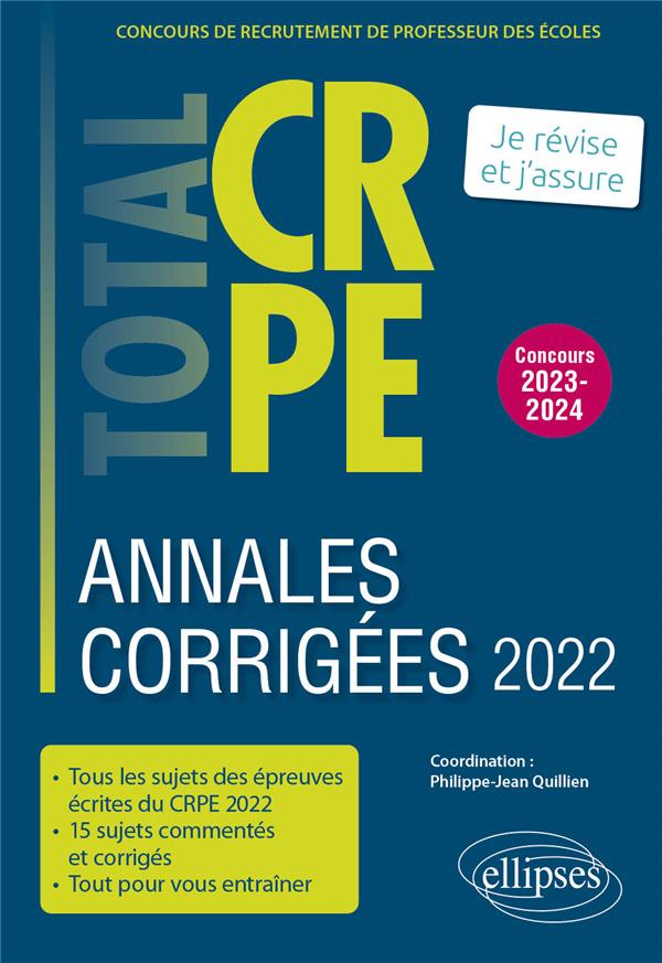 ANNALES CORRIGEES DU CRPE 2022