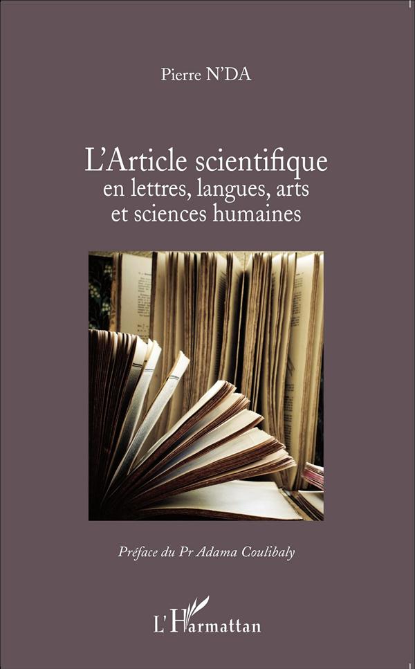 L'ARTICLE SCIENTIFIQUE EN LETTRES, LANGUES, ARTS ET SCIENCES HUMAINES