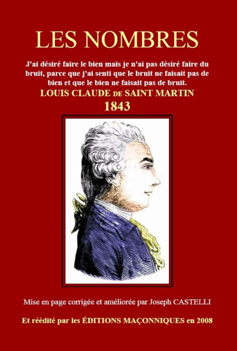 LES NOMBRES - LOUIS-CLAUDE DE SAINT MARTIN - 1861