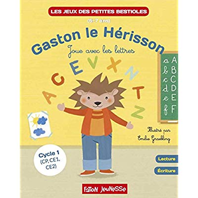 GASTON LE HERISSON JOUE AVEC LES LETTRES - LES JEUX DES PETITES BESTIOLES