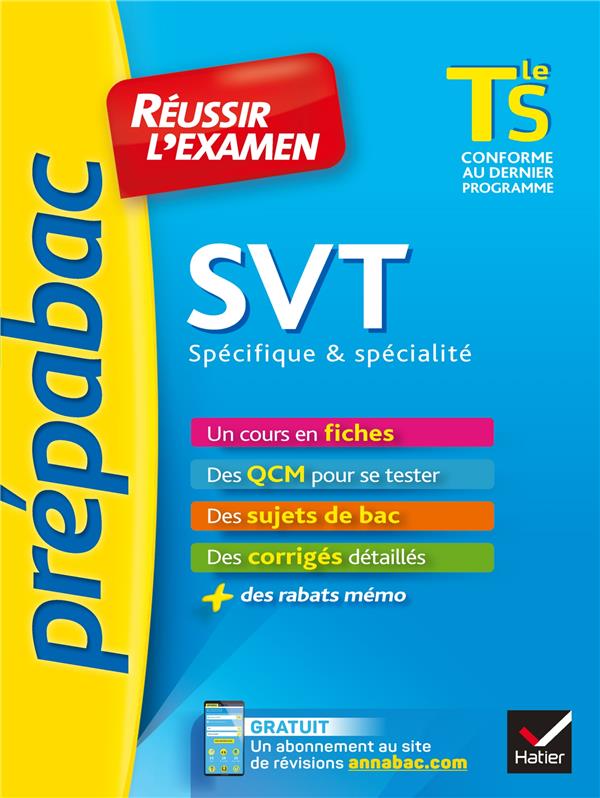 Svt tle s specifique & specialite - prepabac reussir l'examen - fiches de cours et sujets de bac cor