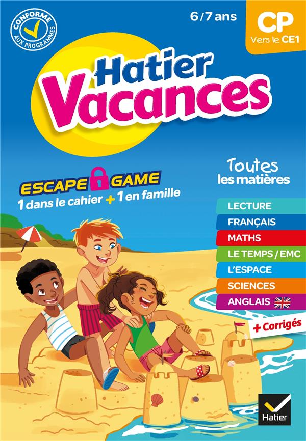 Cahier de vacances 2023 du cp vers le ce1 6/7 ans - pour reviser son annee dans toutes les matieres