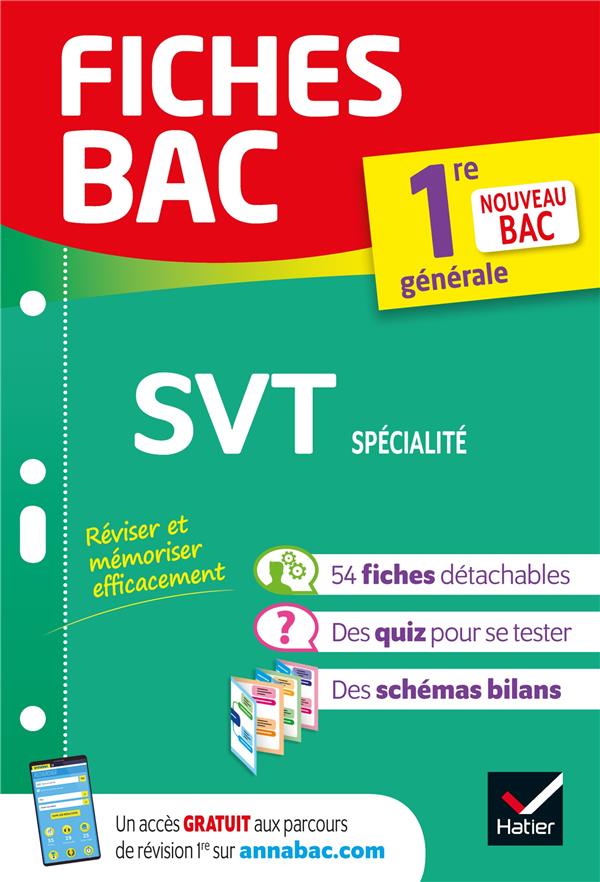 Fiches bac svt 1re generale (specialite) - nouveau programme de premiere