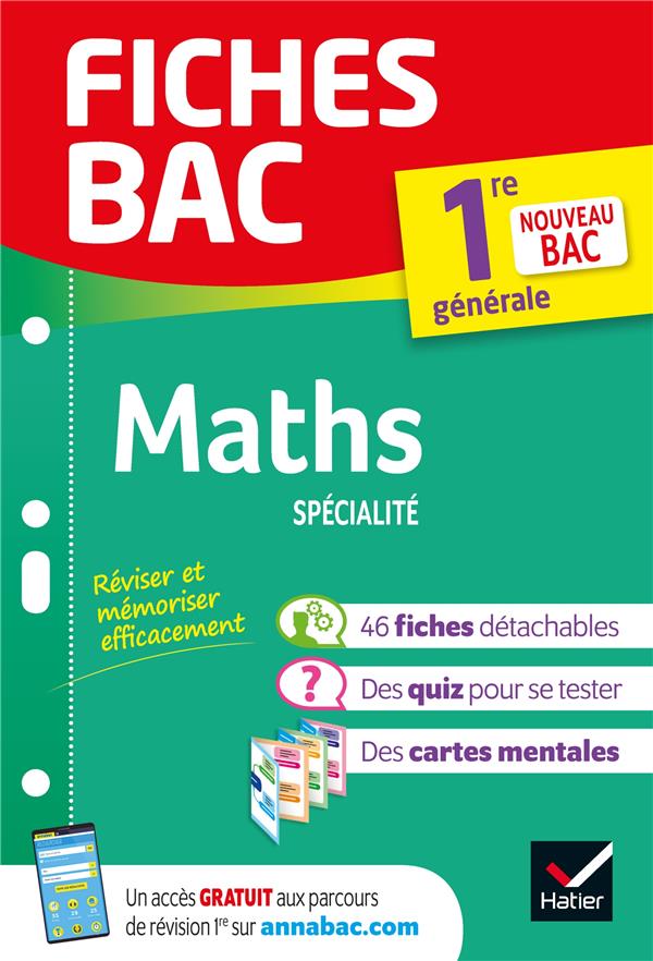 Fiches bac maths 1re generale (specialite) - nouveau programme de premiere