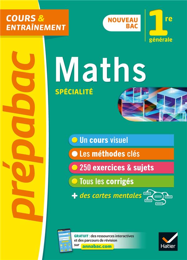Prepabac maths 1re generale (specialite) - nouveau programme de premiere
