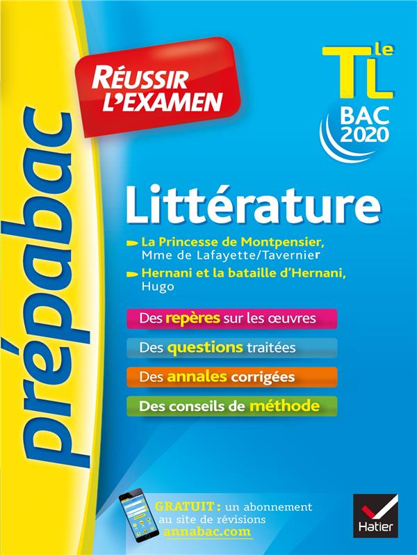 Litterature tle l bac 2020 - la princesse de montpensier, hernani