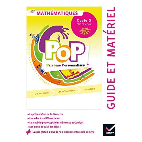Pop - maths cycle 3 ed. 2019 - guide pedagogique + acces numerique