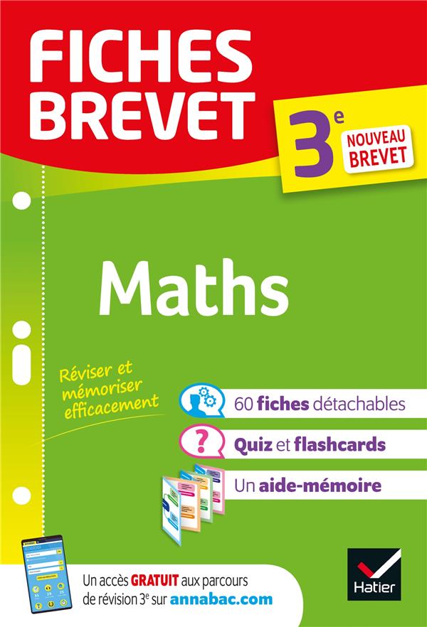 Fiches brevet maths 3e - brevet 2023 - fiches de revision & quiz