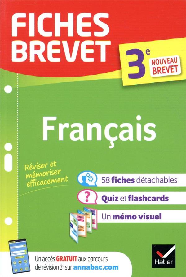 Fiches brevet francais 3e - brevet 2023 - fiches de revision & quiz
