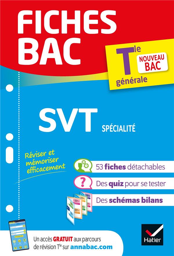 Fiches bac svt tle (specialite) - bac 2024 - nouveau programme de terminale