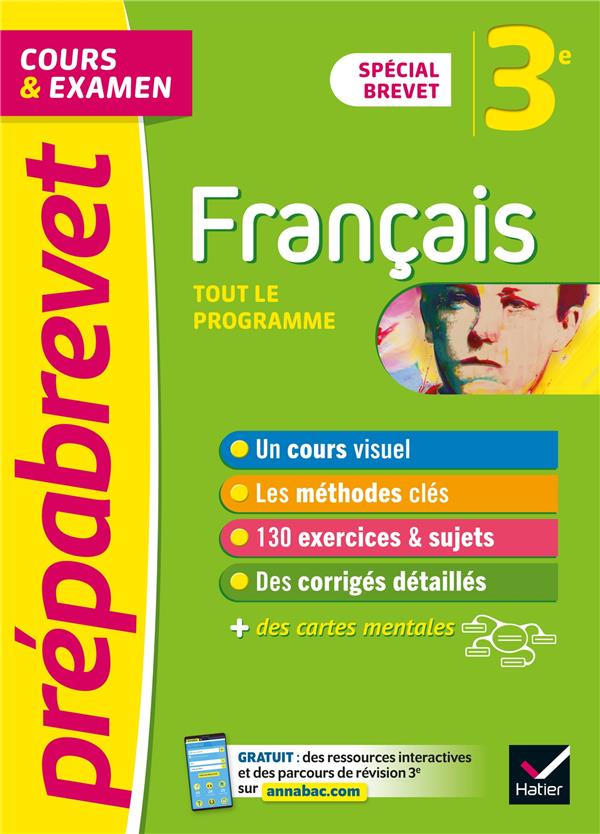 Prepabrevet francais 3e brevet 2022 - cours, methodes et entrainement