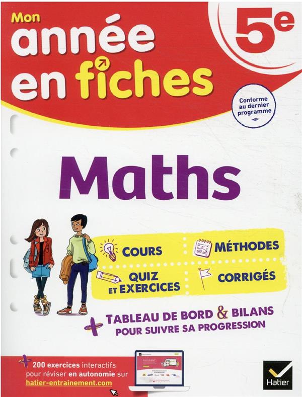 Maths 5e - fiches de revision & exercices