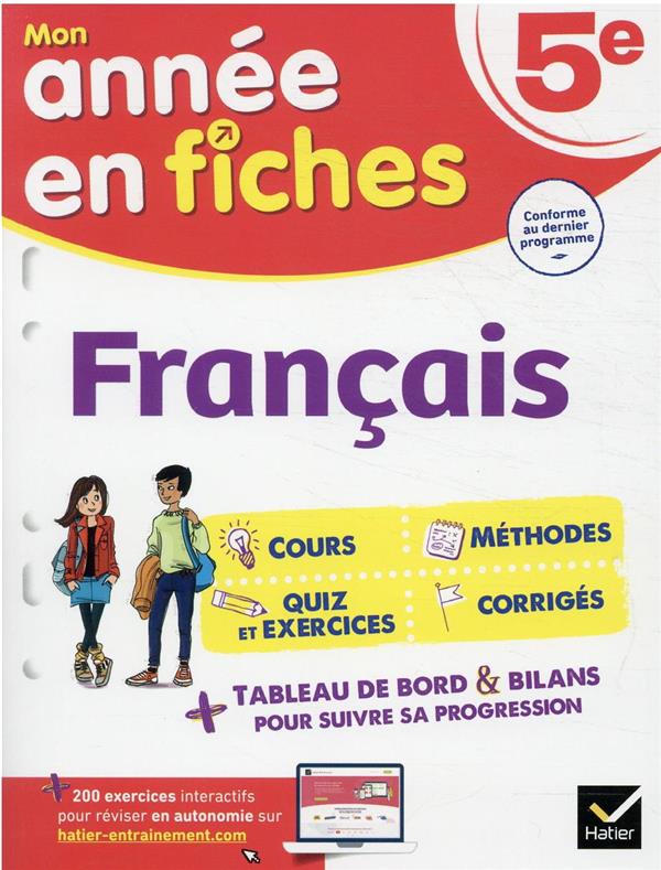 Francais 5e - fiches de revision & exercices