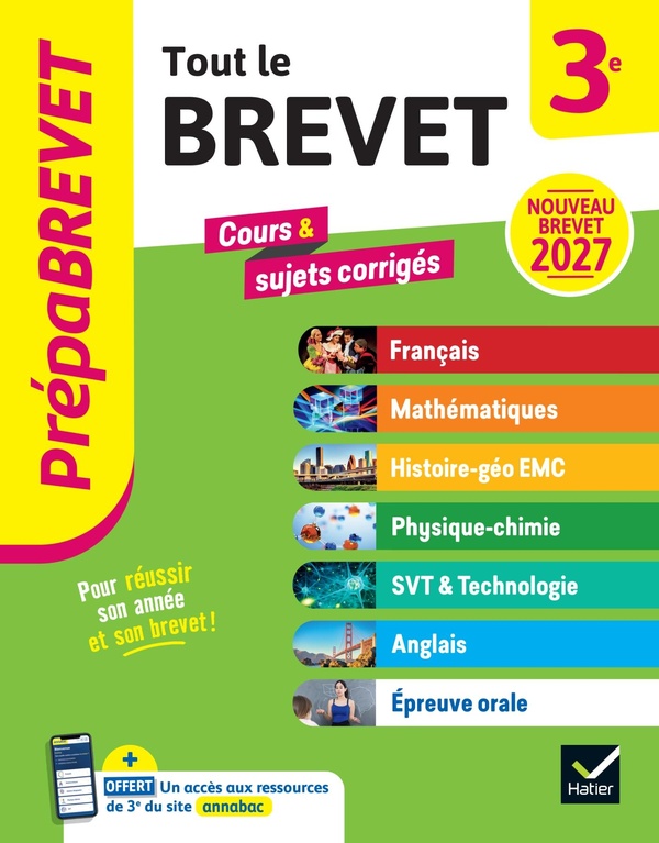 Prepabrevet - tout le brevet 2027 - 3e (toutes les matieres) - tout-en-un pour reussir sa 3e et son