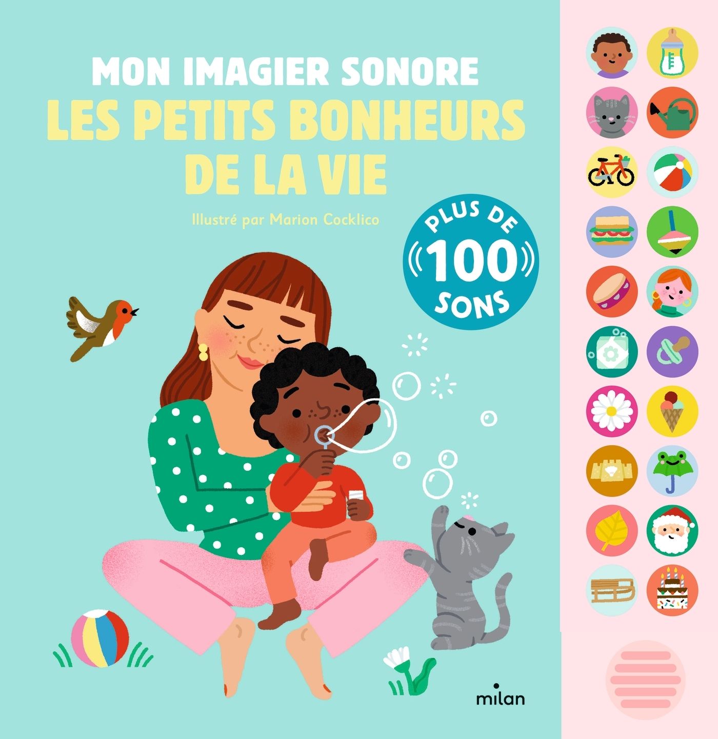 Mon grand livre sonore - mon imagier sonore : les petits bonheurs de la vie - des 1 an