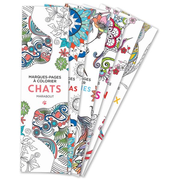 Marque-pages a colorier - chats