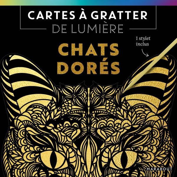 CARTES A GRATTER DE LUMIERE - CHATS DORES