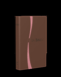 BIBLE SEGOND 21 - DUO BRUN/SAUMON, FERMETURE ECLAIR, TRANCHES OR