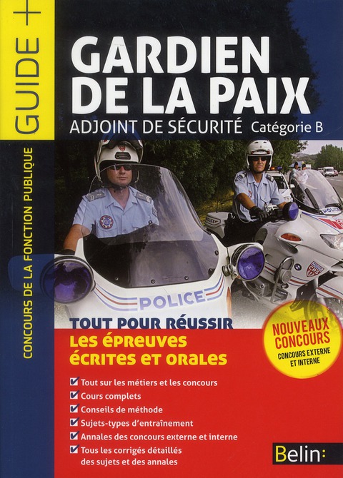 GARDIEN DE LA PAIX - ADJOINT DE SECURITE