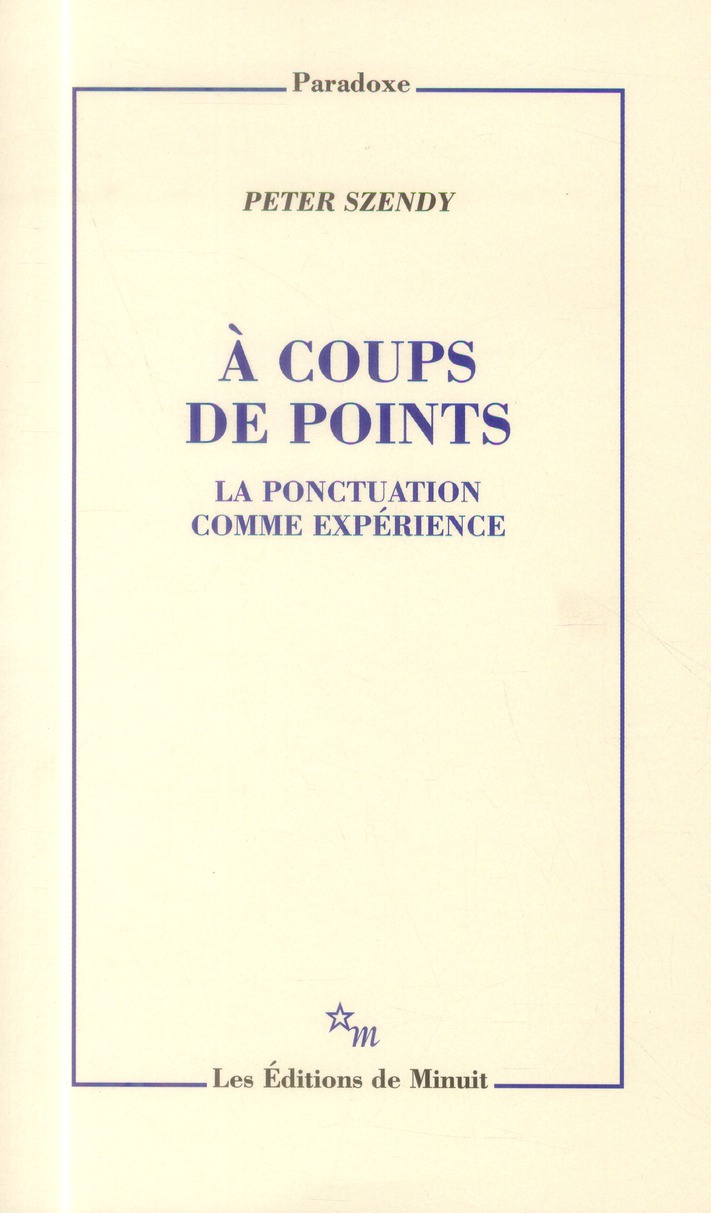 A coups de points la ponctuation comme experience