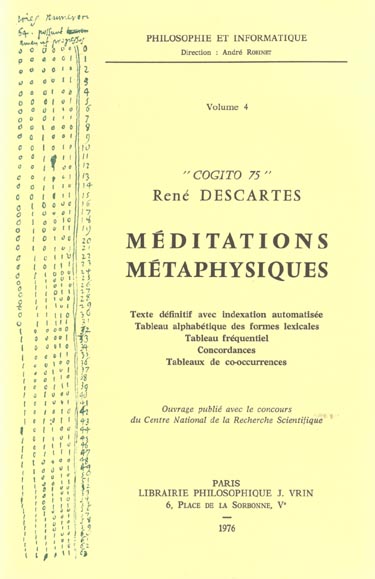 COGITO 75: MEDITATIONS METAPHYSIQUES