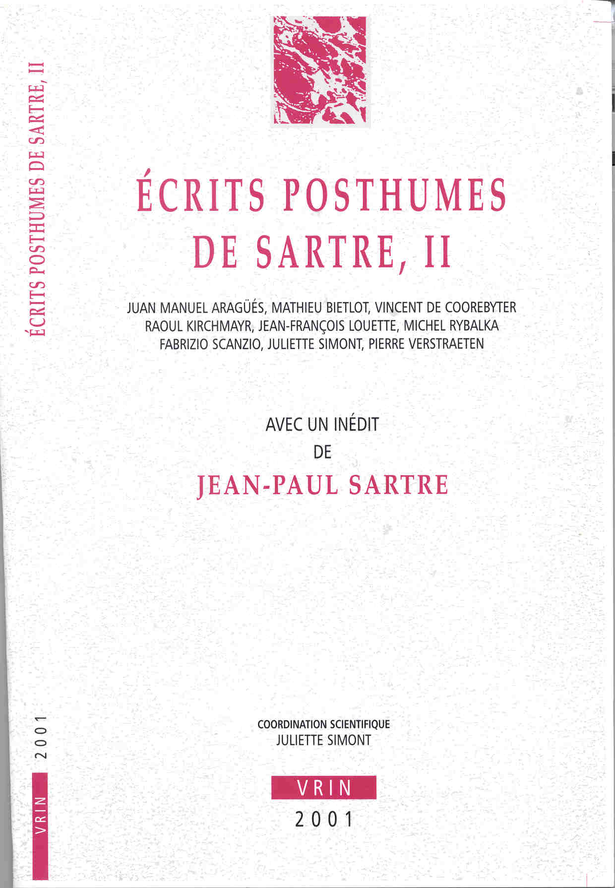 ECRITS POSTHUMES DE SARTRE II - AVEC UN INEDIT DE JEAN-PAUL SARTRE