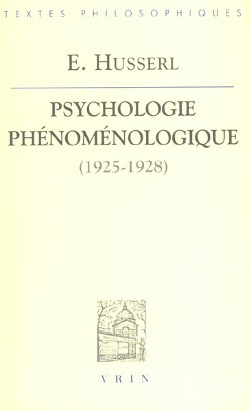 PSYCHOLOGIE PHENOMENOLOGIQUE