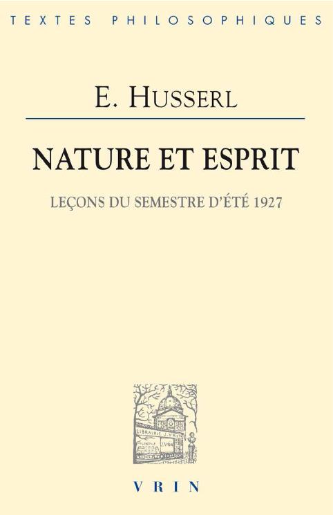 NATURE ET ESPRIT - LECONS DU SEMESTRE D'ETE 1927