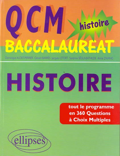 QCM  BACCALAUREAT - HISTOIRE