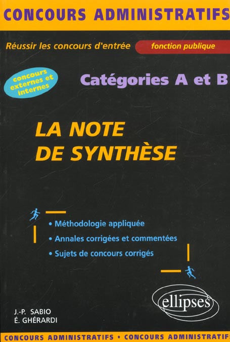NOTE DE SYNTHESE (LA) - CATEGORIES A ET B