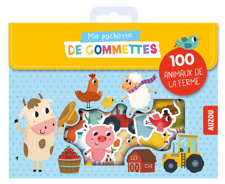 Ma pochette de gommettes - 100 gommettes a la ferme - 100 animaux de la ferme