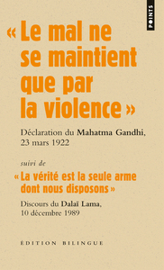 LE MAL NE SE MAINTIENT QUE PAR LA VIOLENCE  . DISCOURS DU MAHATMA GANDHI LORS DE SON PROCES, LE 23