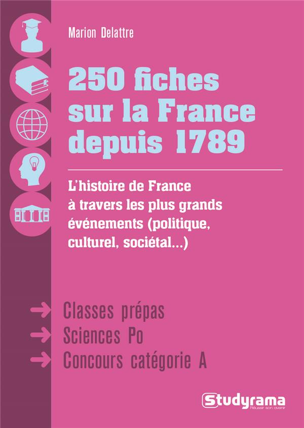 250 FICHES SUR LA FRANCE DEPUIS 1789 - L'HISTOIRE DE FRANCE A TRAVERS LES PLUS GRANDS EVENEMENTS (PO