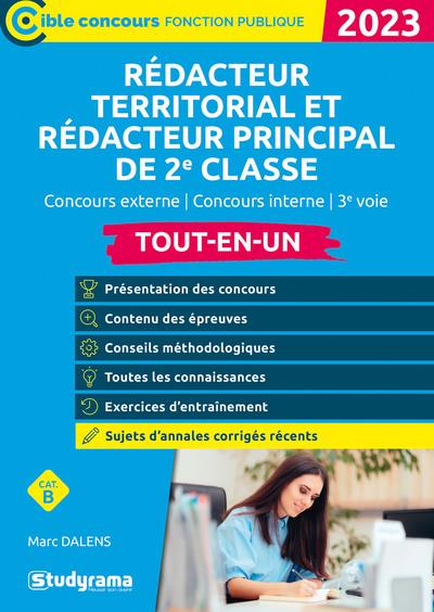 REDACTEUR TERRITORIAL ET REDACTEUR PRINCIPAL DE 2E CLASSE  TOUT-EN-UN (CATEGORIE B  CONCOURS 2023)