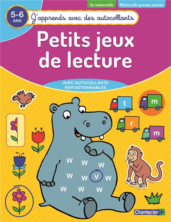 PETITS JEUX DE LECTURE (5-6 A.) - (J'APPRENDS AVEC DES AUTOCOLLANTS)