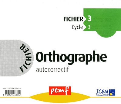 FICHIER D\'ORTHOGRAPHE 3 CYCLE 3