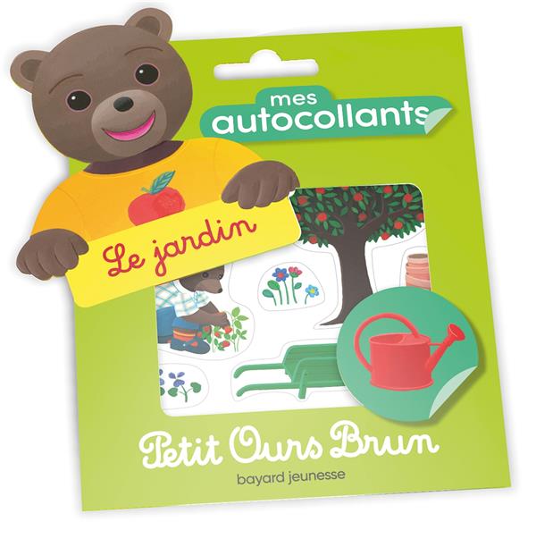 Mes autocollants petit ours brun - le jardin