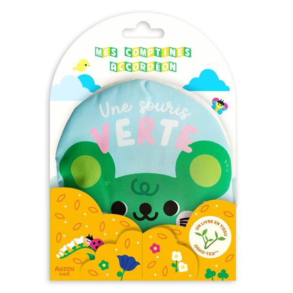 Comptines tissu accordeon - une souris verte