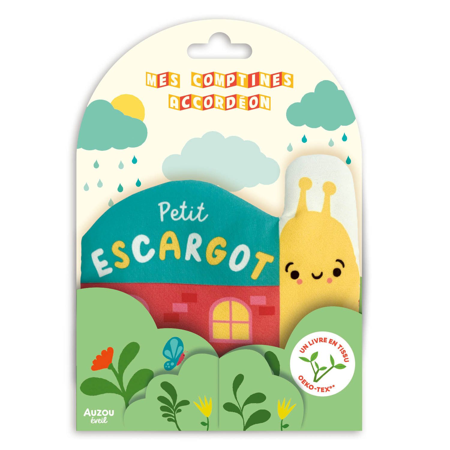 Comptines tissu accordeon - petit escargot