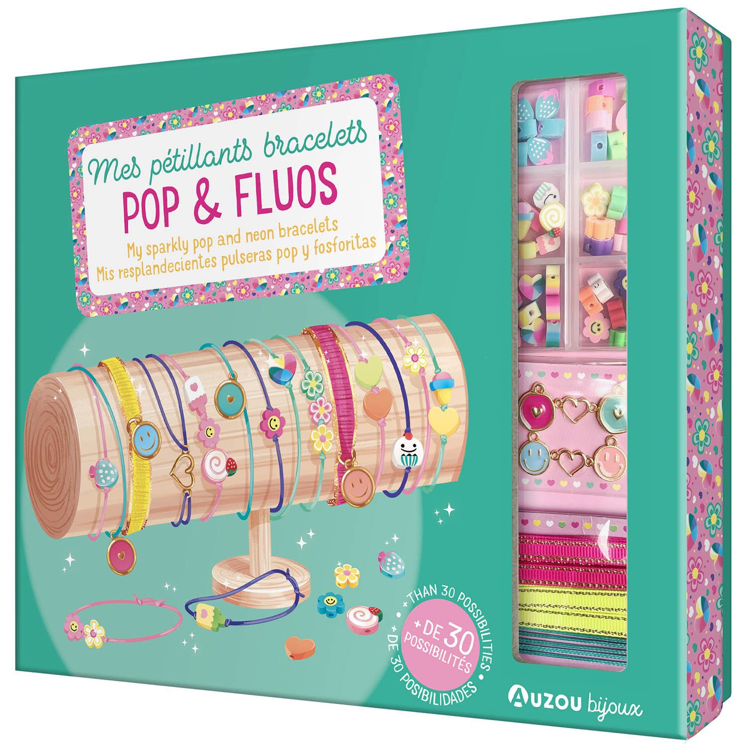 Ma boite a bijoux - mes petillants bracelets pop et fluos