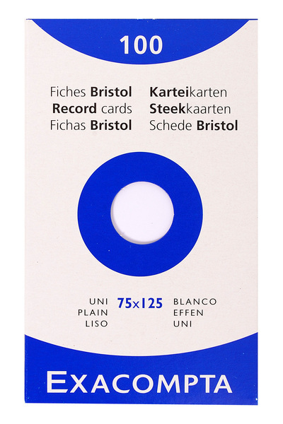 Intercalaires classeur fiches bristol 180g forever 4 positions