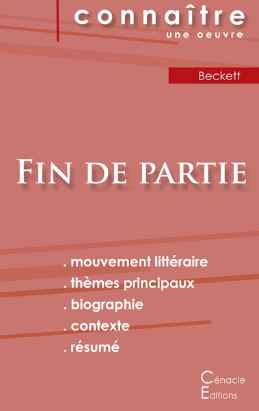 Fiche De Lecture Fin De Partie De Beckett Analyse Litteraire De Reference Et Resume Complet Au Pain De 4 Livres