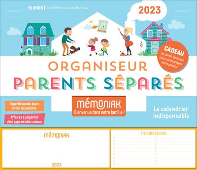 Organiseur familial Mémoniak 2023, calendrier organisation familial mensuel  (sept. 2022- déc. 2023) - broché - Nesk - Achat Livre